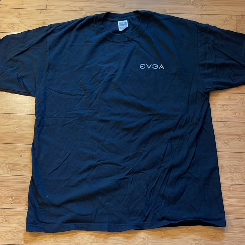 New! EVGA Mens PC Gaming Computer Hardware Company Promo Logo size XL Black X58